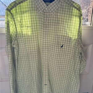 Nautica Men's Green Plaid Shirt